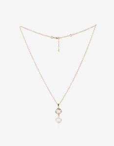Gifts Under 250: MODA Rose Quartz Gold Necklace