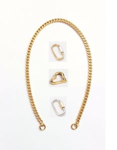 Slim Curb Gold Chain Short - combo clasp