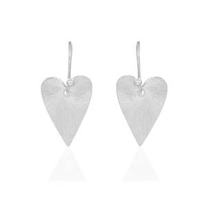 Radiant Silver Heart Earrings