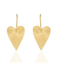 Giifts Under 100: Radiant Gold Heart Earrings