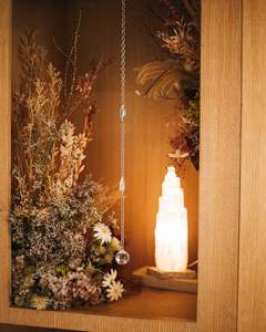 Dewdrop Aura Crystal - Silver