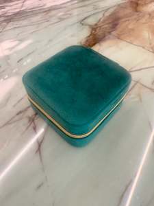 All: Emerald Velvet Trinket Box - small