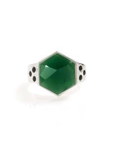 All: Green Jade Silver Ring - Limited Edition