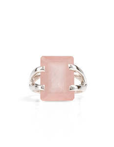 30: Rose Quartz Amalfi Silver Ring