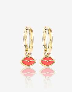 Kiss Me Quick Gold Earrings