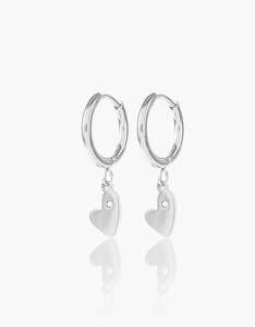 Heart Throb Silver Earrings