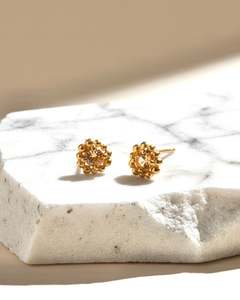 Citrine Gold Studs - sample