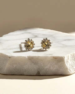Citrine Silver Studs - sample