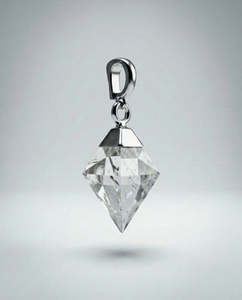 Crystal Prism Silver Amulet