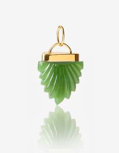 Pushkar Green Aventurine Gold Amulet