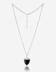 Pushkar Onyx Silver Necklace