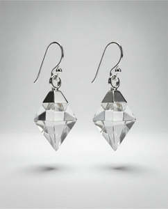 All: Crystal Prism Silver Earrings