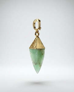 Chrysophase Gold Amulet