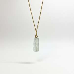 All: Aquamarine On Gold Cord