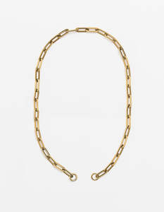 50: Long Loop Necklace - Yellow Gold - Long/Short Plain (no clasp)
