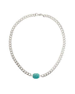 November Citrine: Amazonite Silver Chunkette