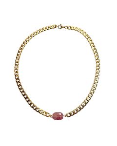 November Citrine: Strawberry Quartz Gold Chunkette