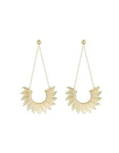 Sunburst Gold Earrings