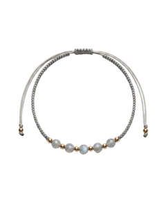 Labradorite Gold Hand Knotted Bracelet