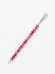 Strawberry Quartz & Pink Silk Knotted Extender
