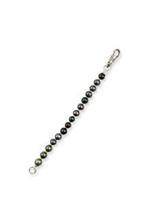 Grey Pearl & Neon Yellow Silk Knotted Extender