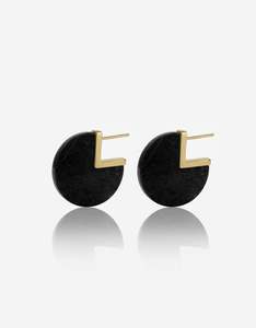 Onyx: Native Noir Black Onyx Gold Earrings