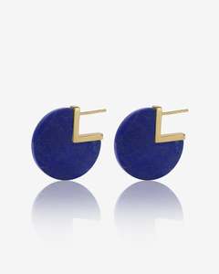 Native Noir Lapis Lazuli Gold Earrings