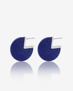 Lapis: Native Noir Lapis Lazuli Silver Earrings