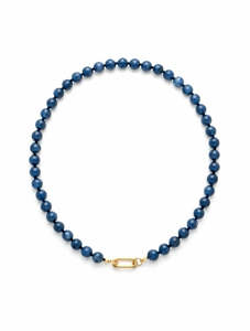 All: Kyanite & Black Knotted Necklace