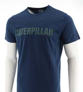 Special Offers: Caterpillar Logo Tee - Estate Blue