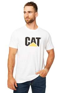 Special Offers: CAT Original Fit Logo Tee - White