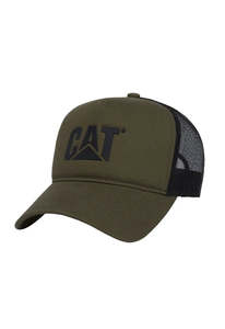 CAT Logo Mesh Back Hat - Dusty Olive