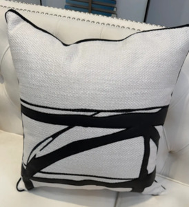 Products: White and black square cushion