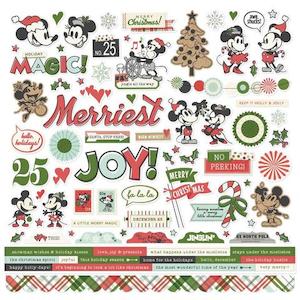 Simple Stories - Say Cheese Classic Mouse Christmas - Cardstock Stickers