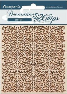 Products: Stamperia Decorative Chips - Vintage Library Pattern