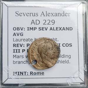 Uk Collection: #o903# Roman silver denarius coin of Severus Alexander from 229 AD