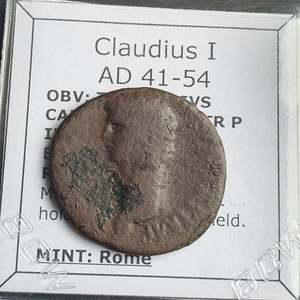 #N459# Roman Ae As coin of Claudius I from 41-42 AD