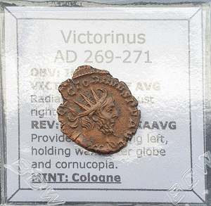 All: #Q479# Roman bronze Antoninianus coin of Victorinus  from 269-271 AD