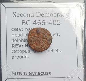 All: #Q455# Anonymous Sicilian Greek coin from Syracuse, 466-405 BC