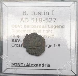 #f958# Barbarous Issued Byzantine 12 Nummi  coin of Justin I from 518-527 AD