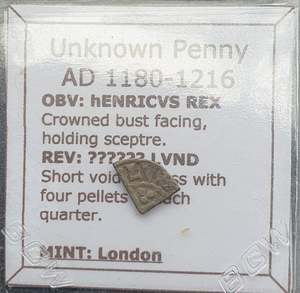 All: #h147# British silver clipped penny from 1180-1216 AD