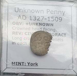 #e465# British silver penny from 1327-1509 AD