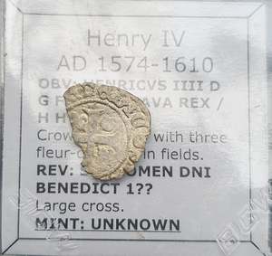 #L396# French silver Douzain coin of Henry IV from 1574-1610 AD