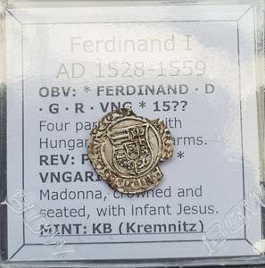 Uk Collection: #p513# Hungarian silver denar coin of Ferdinand I from 1528-1559 AD
