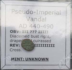 #e167# Pseudo-Imperial coin under Gaiseric or Huneric from 440-490 AD