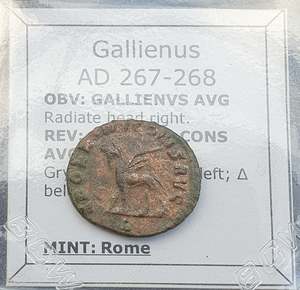 #k048# Roman Antoninianus coin of Gallienus from 267-268 AD