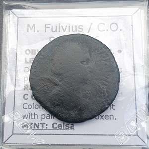 #q456# Roman Republican coin of M. Fulvius and C. Otacilius from 44-36 BC