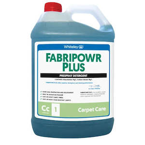 Carpet Care: WHITELEY FABRIPOWR PLUS PRESPRAY 5L (CARTON 3PC)