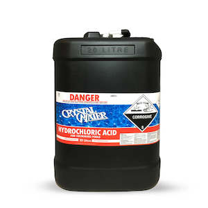 Exterior: CRYSTAL WATER HYDROCHLORIC ACID | 20L *pick up only*