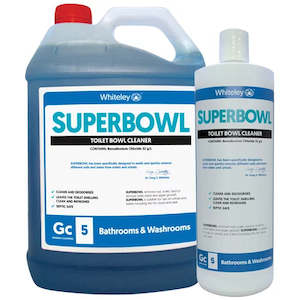 Washroom: WHITELEY SUPER BOWL TOILET CLEANER 5L (CARTON 3PC)